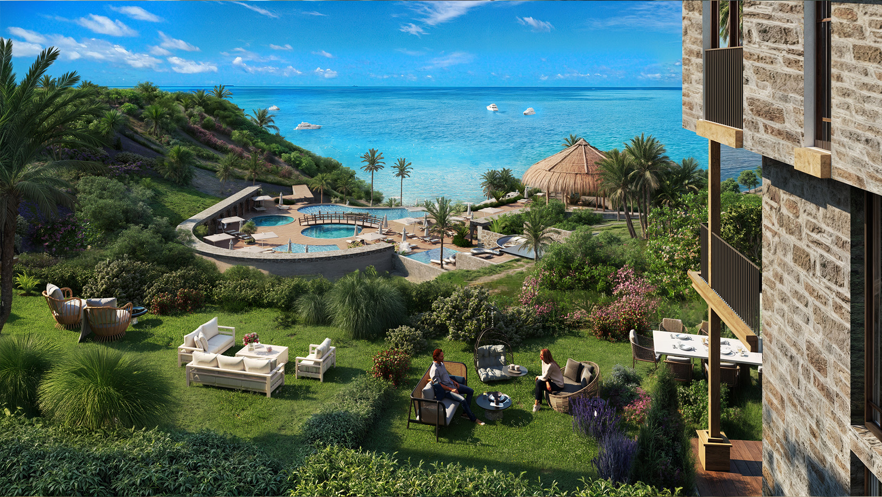 five bays resort villa und pool seaview